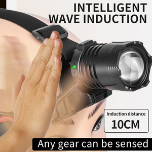 Linterna Frontal con Sensor de Zoom, Batería Recargable LED, 20000 Horas de Duración, Portátil, para Uso en Exteriores - Product Image 5