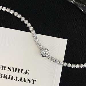 Pulsera de tenis con bisel de oro blanco y diamantes redondos de 6.50 quilates, color D-E-F, claridad VVS-VS - Certificado IGI - Product Image 4