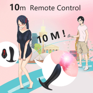 Steker Anal Remote kontrol pijat prostat, 8 frekuensi bergetar steker pantat Pria Wanita pemijat prostat rumah - Product Image 3