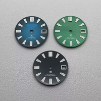 Cadran de plongée en acier inoxydable de 28,5 mm pour mouvements NH35/NH36, vert luminescent, étanche et durable, pièce de montre