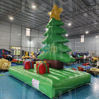 Sapin de Noël gonflable CH avec coussin, décoration de Noël gonflable pour l'aménagement de jardin en période des fêtes