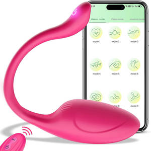 Vibrador de Punto G con Control Remoto por Aplicación, Impermeable, de Silicona, con Bluetooth, de Larga Distancia, Juguetes Sexuales para Adultos con 9 Vibraciones - Product Image 1