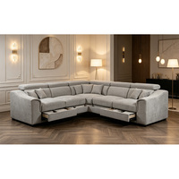 Sofá Cama Convertible en Forma de L de 3 Plazas con Almacenamiento, Tapizado en Tela, para Dormitorio, Modelo The Leader Lit