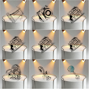 Venta al por mayor: Logotipo <span class=keywords><strong>Ale</strong></span>, Plata <span class=keywords><strong>S925</strong></span>, Biberón con forma de oso Dreamland, Decoración de lentejuelas, Álbum de graduación con cuentas, Cuentas DIY - Product Image 6