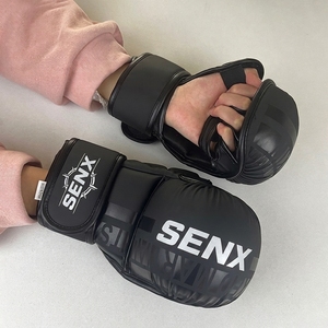 Guantes de Entrenamiento de Artes Marciales Mixtas (MMA) y Sanda, Negros, Económicos, Juveniles, con Diseño de <span class=keywords><strong>Venom</strong></span> de <span class=keywords><strong>Marvel</strong></span>, Personalizables, Transpirables, para Exteriores, con Cierre, de Cuero Sintético, para Boxeo - Product Image 4