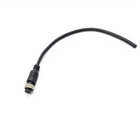 GX12 AD90MM IP67 4P Konektor Steker Penerbangan Lurus Betina Tunggal, Sensor Berkabel, Panjang Satu Meter Stok Pabrik Berkualitas Tinggi