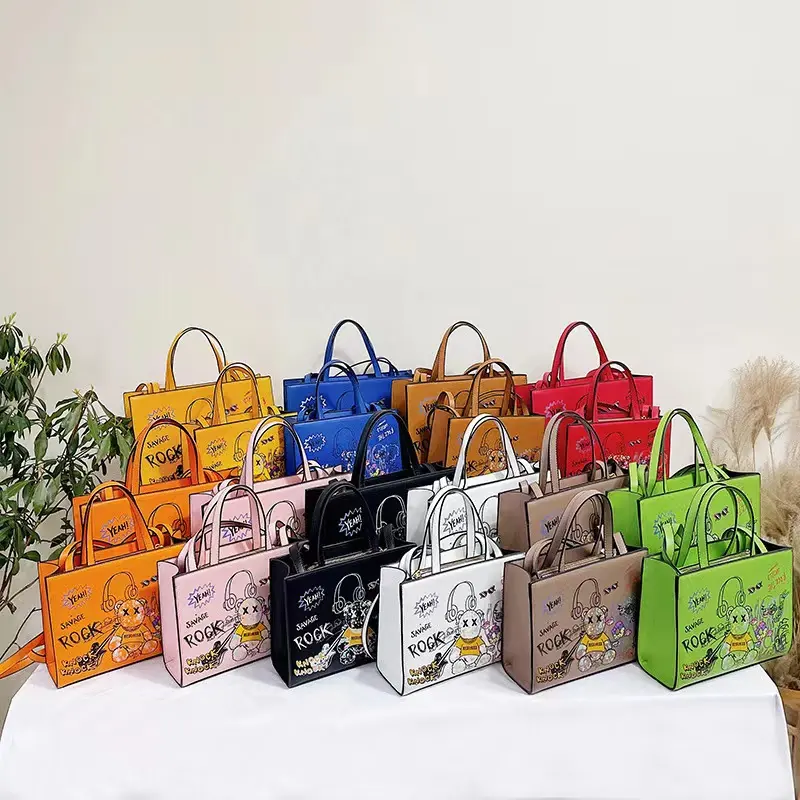 Hot Sale Graffiti Handbags Young Woman's Large Size Tote Purses Ladies Fashion Tote Hand Bags For Females