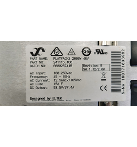 Module <span class=keywords><strong>redresseur</strong></span> Eltek Flatpack2 48/2000 241115.100 Haute Efficacité 92,5% 2000W Alimentation CC 48V pour Télécommunications Certifications - Product Image 5