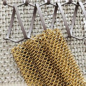 Nhà Máy Giá Nhôm Trang Trí Dệt Dây Lưới Tấm Kiến Trúc Crimped Kim Loại Lưới Cho Tủ Bếp - Product Image 4