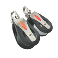 Poulie simple en acier inoxydable avec manille pivotante, quincaillerie de montage pour voile de bateau marin