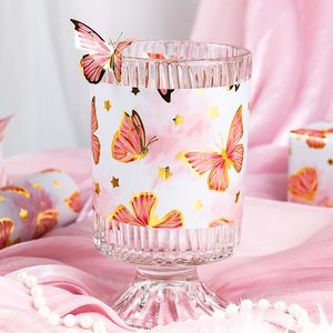 MAYPLUSS Girl Wrapping <b>Paper</b> <b>Roll</b> 17in x 16.5ft Gold Foil Butterfly Pink Gift <b>Wrap</b> for Baby Shower Bridal Wedding - Product Image 6