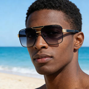Gafas de sol Lanvin con montura cuadrada para hombre, lentes polarizadas UV400 de PC, montura de plástico y metal negro, gafas de sol para conducir al aire libre - Product Image 5