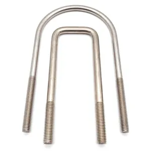 Galvanized Stainless Steel A2 m10 650mm U Type Pipe Clamps SS 316 Metric Sizes u-bolt Square Bend U Bolts