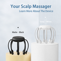 Masseur électrique sans fil pour le cuir chevelu, 360 degrés, pointes massantes pour la tête, relaxation profonde et soulagement du stress, cadeau de vacances