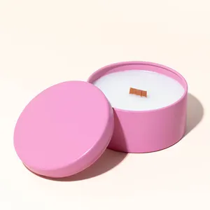 oem odm luxury small scented candles pink tin candle jar with lid scented candles luxury fragrance
