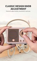 Enceinte sans fil rétro HM11, lecteur de musique classique, son stéréo, caisson de basses, enceinte portable décorative, lecteur de musique domestique BT