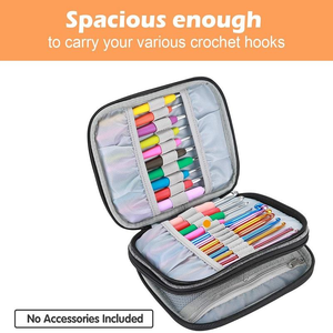 Étui professionnel grande capacité pour aiguilles à tricoter avec <span class=keywords><strong>fermeture</strong></span> éclair, 12+ compartiments, organiseur de voyage pour aiguilles circulaires et droites - Product Image 6