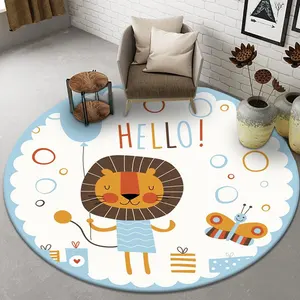 Custom Logo round Shape Acrylic Fabric Printed Rug Customized Photo Picture Design Carpet