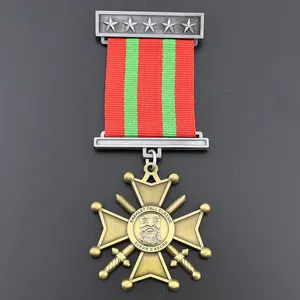 Manufacturer Custom Medalla Medallion Metal Medal 3D Activity Medal Of Honor With Ribbon Bar