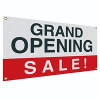 Bannière PVC sur mesure de qualité industrielle avec impression UV, signalétique événementielle robuste pour promotion de vente en entrepôt, vente en gros