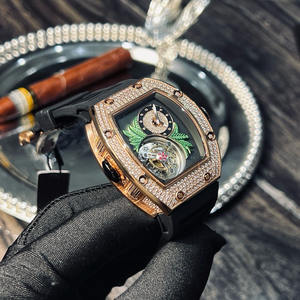 Montre mécanique 2025 de style boutique, cadran décoré de plantes vertes, résistante à la transpiration, élégante, chronographe précis - Product Image 5