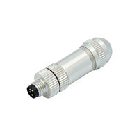 Bouclier connecté à vis en métal M8 3 broches 4 trous IP67 prise de câble étanche pour application automobile mâle