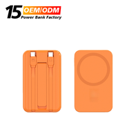 Mini batterie externe magnétique Magsafered Factory 10000mAh Mag 15W Chargeur sans fil rapide et sécurisé Support portable et porte-cartes Batterie externe