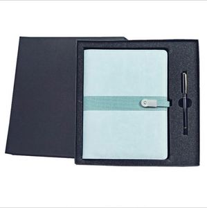 Wholesale Customization Manufacture Cheap Price Faux Leather Hardcover Notebook with Pen Set - Product Image 1