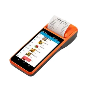 Caixa registadora Máquina móvel Pos Restaurante Software Pos Sistemas Android Handheld Nfc Pos Terminal Com Impressora