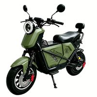 Bicicleta Eléctrica Estilo Motocicleta Popular, Actualizada, de Largo Alcance, con Dos Ruedas, Batería de Plomo-Ácido, Motor de Cubo Trasero de 1500W