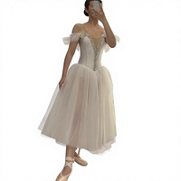 Jupe de ballet professionnelle blanche pour femme adulte, longue robe tutu, costume de scène, jupe en tulle, vêtements de scène, Chine