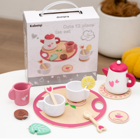 Nouvel Arrivage en Gros : Ensemble de <span class=keywords><strong>Thé</strong></span> en Bois Montessori, Jouets d'Imitation, Jeux Interactifs Amusants Parents-Enfants - Product Image 6
