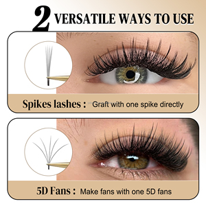 CoMango 5D Flora Spikes Lashes, extensions de <span class=keywords><strong>cils</strong></span> en forme de fleurs, <span class=keywords><strong>cils</strong></span> individuels pré-faits, éventails 5D, <span class=keywords><strong>cils</strong></span> en pointes, <span class=keywords><strong>cils</strong></span> volumineux - Product Image 3