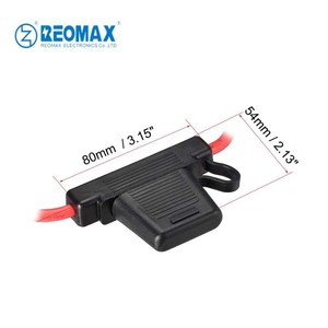 Portafusibles automático Max/Maxi, bloque de caja de fusibles de hoja de coche impermeable en línea con cable 8awg-12awg UL, longitud personalizada - Product Image 6