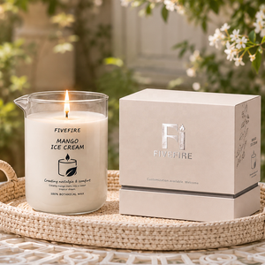 Bougie de massage à l'huile de soja artisanale FIVEFIRE à faible température pour thérapie par la chaleur douce, idéale pour manucure, pédicure et spa - Product Image 5
