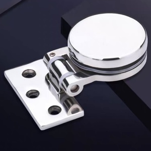 Bisagra de puerta de vidrio de 180 grados de forma redonda Bisagra de pivote de vidrio redondo para puerta de baño Bisagra de puerta de vidrio de cuarto de Ducha - Product Image 1