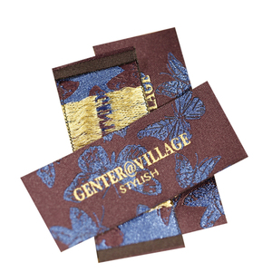 Etiqueta tejida personalizada para ropa: logotipo de marca, diseño privado, talla, cuello, etiqueta de tela damasco para prendas. - Product Image 5