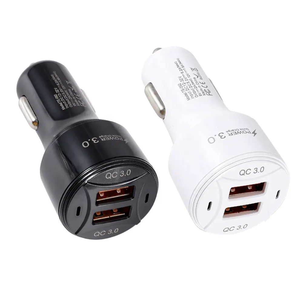 Oem Dual USB QC3.0 Fast Car Phone Charger Fast USB Car Charger Adapter For iphone