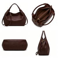 Luxuriöse Maßanfertigung Damen Casual Wasserdichte Satteltasche Hobo Abendhandtasche mit Reißverschluss und Pompom-Dekoration