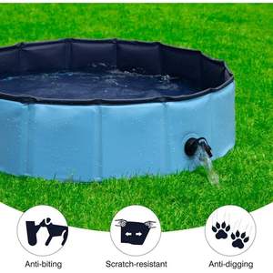 <span class=keywords><strong>Piscine</strong></span> pliable pour chien en PVC rigide, étanche, pour chiens de <span class=keywords><strong>petite</strong></span>, moyenne et grande taille, baignoire pour animaux de compagnie - Product Image 3