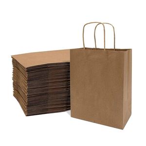 Sacs de courses carrés en papier kraft durables et recyclables, imprimés flexographiquement, avec poignées en ruban, pour la promotion rapide de sushis, chocolats et cadeaux - Product Image 6