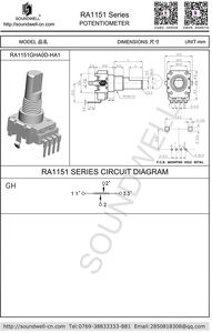 Potentiomètre rotatif à 360 degrés RA1151, potentiomètre rotatif à précision infinie à 360 degrés - Product Image 2
