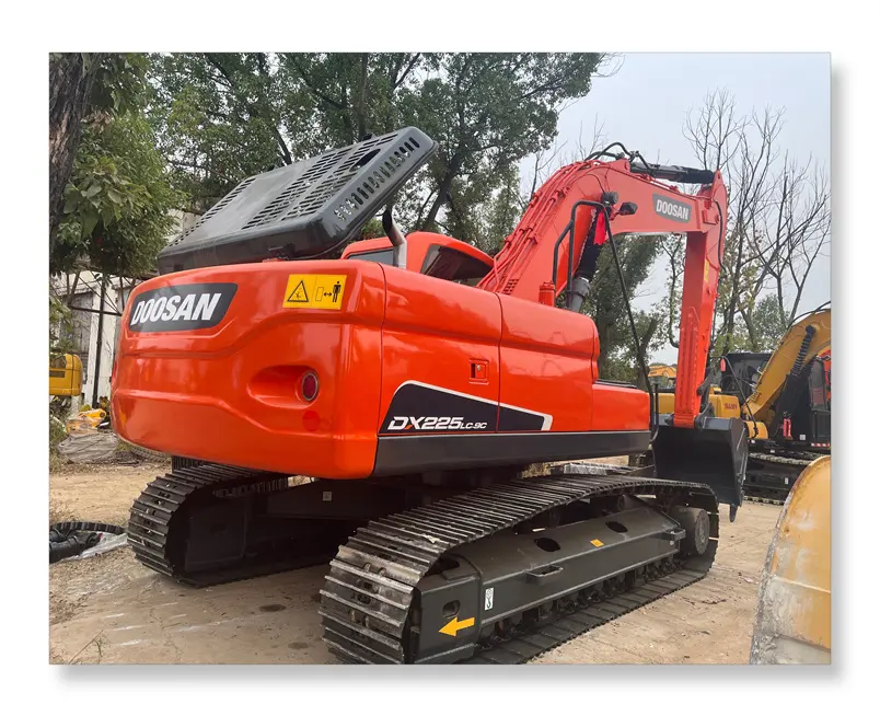 รถขุด Doosan dx225lca ผลิตในเกาหลีใช้ DOOSAN dx 225 DX225 DX225LC รถขุด 22 ตันเครื่องจักรขนย้ายดินขนาดใหญ่