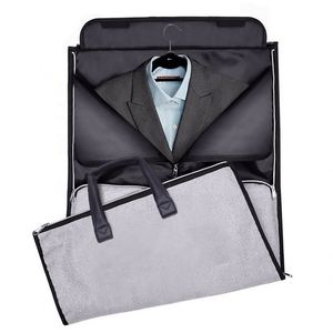 New Custom Logo Dust Protector Zipper Eco Friendly Reusable Travel Non Woven Jacket Coat <b>Dress</b> Clothes Garment Suit Cover <b>Bags</b> - Product Image 6