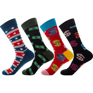 Chaussettes de Noël créatives pour hommes en gros, chaussettes fantaisie à motifs de Noël, chaussettes hautes amusantes et joyeuses - Product Image 6