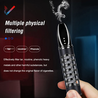 Cendrier porte-Cigarette de luxe avec bobine USB en tungstène briquet Anti-salissure Collection de cendres filtre à Cigarettes de taille mince pour utilisation en voiture