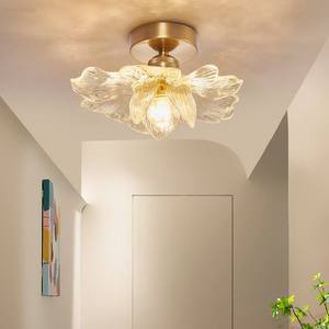 Lámpara Colgante Moderna Minimalista en Forma de Loto para Pasillo, de Acrílico y Hierro, para Balcón, Escalera, Entrada, LED, con Control Remoto - Product Image 2