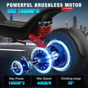 Trottinette électrique Ola G4 en aluminium, roues de 11 pouces, double moteur 1000W*2, batterie 18.2Ah, autonomie 100km, type intelligent VK10 - Product Image 6