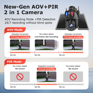 Caméra de sécurité SECTEC 22X avec <span class=keywords><strong>zoom</strong></span> optique, solaire, 4G, vision nocturne couleur 24/7, WIFI, 10MP, lumière laser rouge et bleue, alarme - Product Image 2