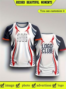 Custom V-neck <b>T</b>-shirts customizable men's sports <b>T</b>-shirts - front and <b>back</b> printed factory produced customization available F10 - Product Image 3